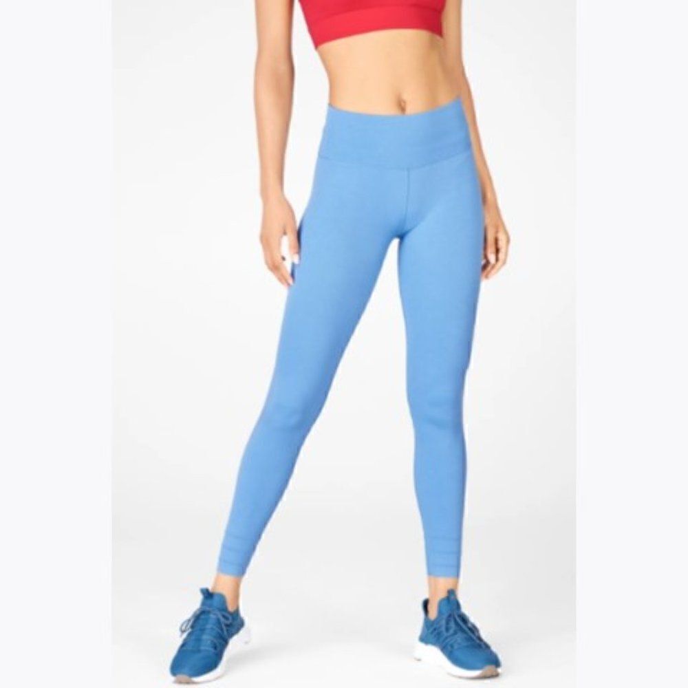 SculptKnit Fabletics Women High-Waisted Essential Blue Leggings